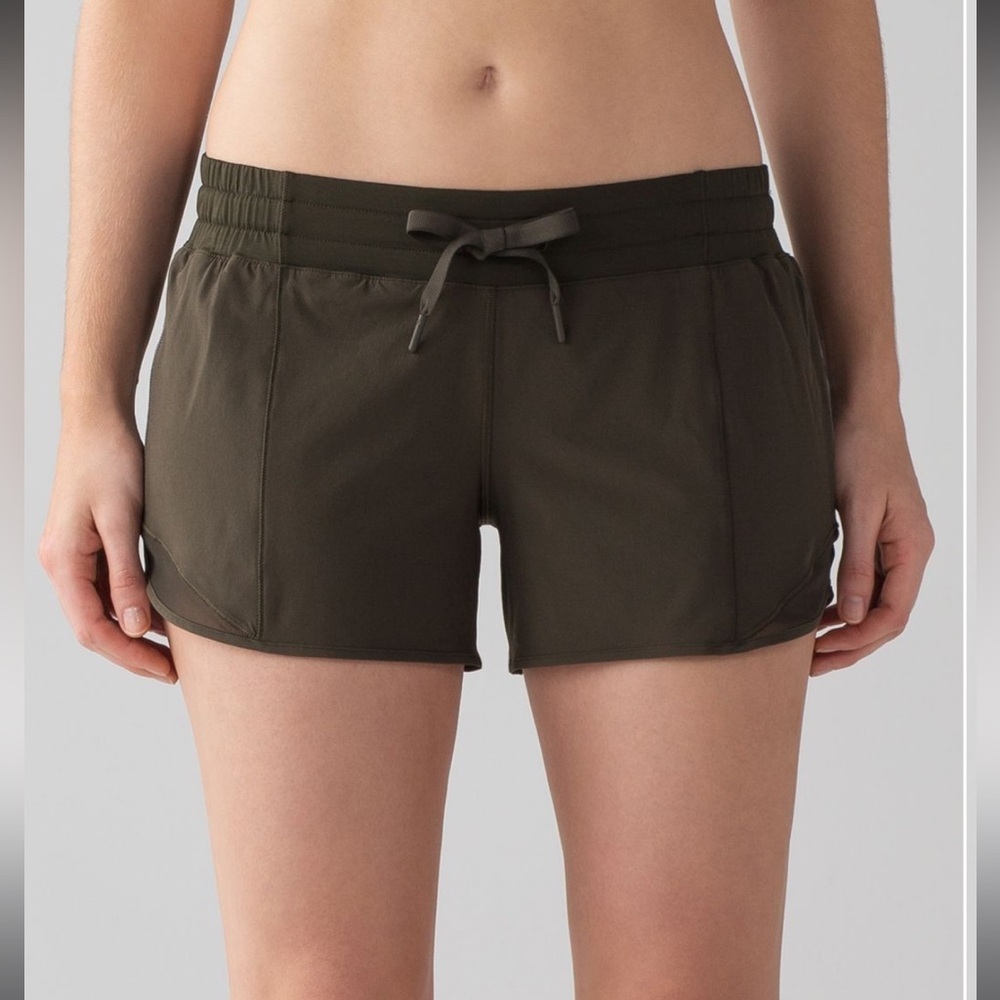 Lululemon Hotty Hot Shorts 4” inseam Olive